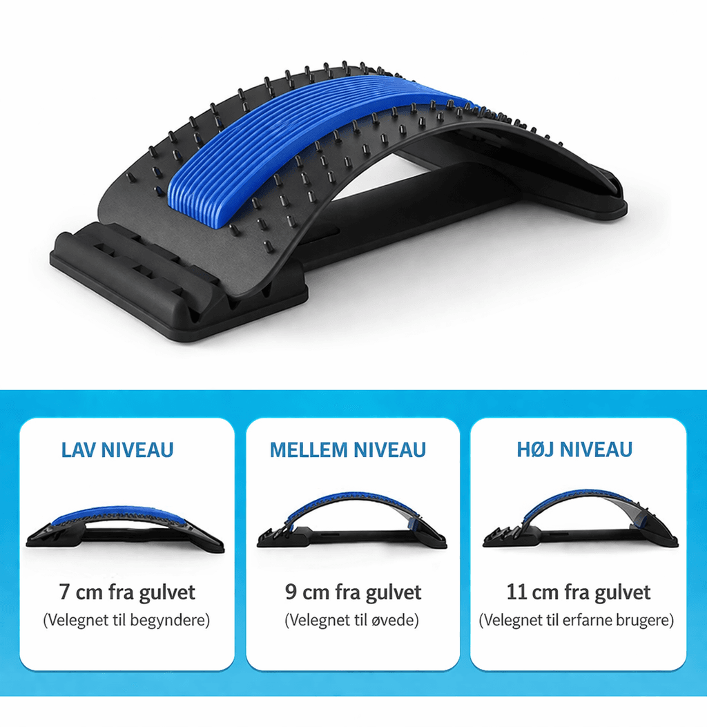 Buet rygstrækker til gulvbrug