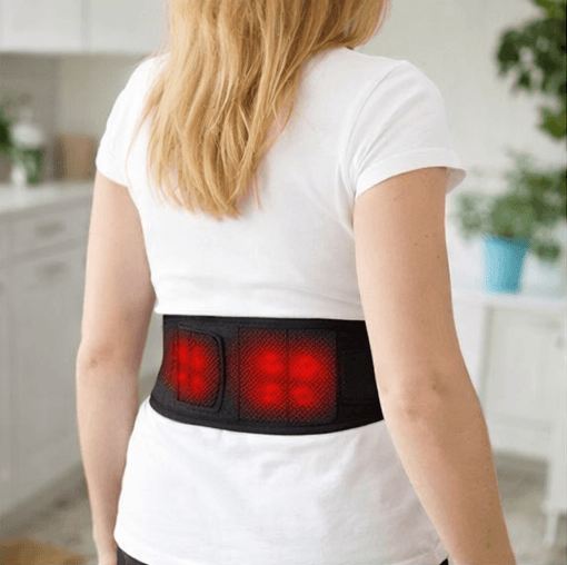 Selvopvarmende rygstøttebælte